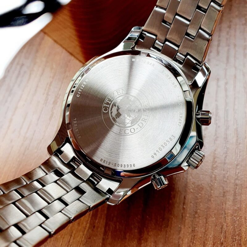 Citizen Eco - Drive Choronograph Ca0540-56L mặt vân màu xanh siêu hiếm -  Benwatchs chuyên cung cấp đồng hồ chính hãng giá tốt