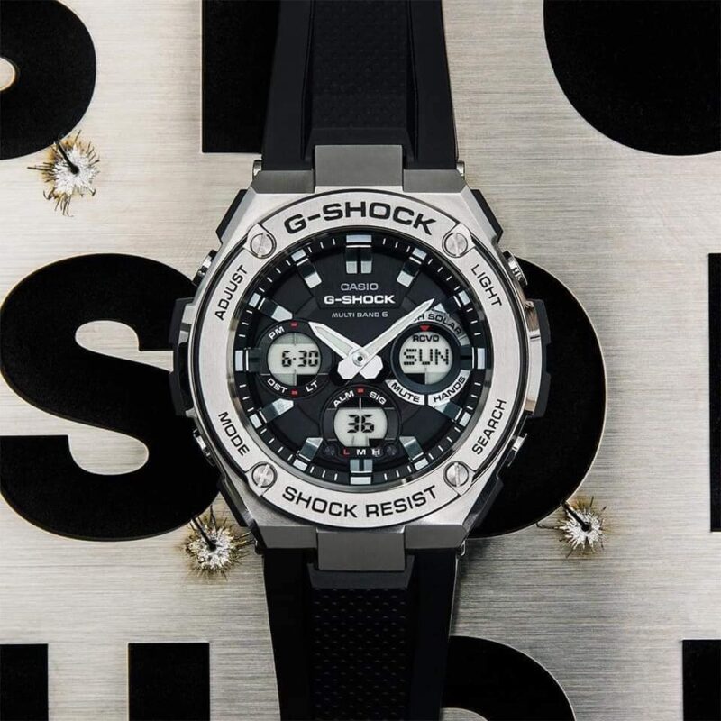 Đồng hồ nam Casio #Gshock GST-S110-1ADR dây nhựa cao cấp màu đen, cá tính, thể thao mang đến phong cách mạnh mẽ.