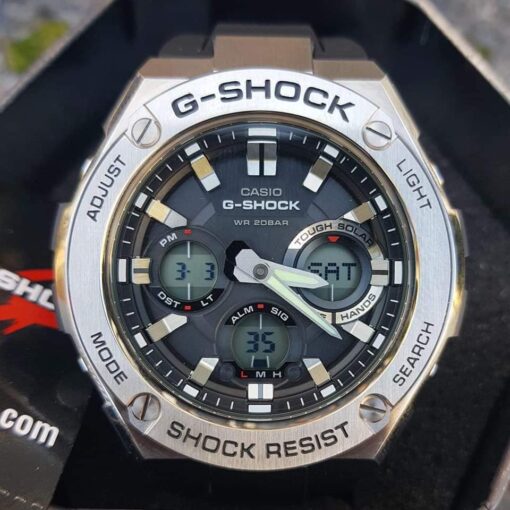 Đồng hồ nam Casio #Gshock GST-S110-1ADR dây nhựa cao cấp màu đen, cá tính, thể thao mang đến phong cách mạnh mẽ.