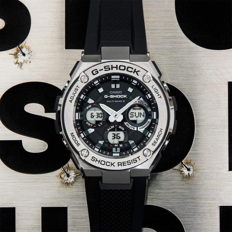 Đồng hồ nam Casio #Gshock GST-S110-1ADR dây nhựa cao cấp màu đen