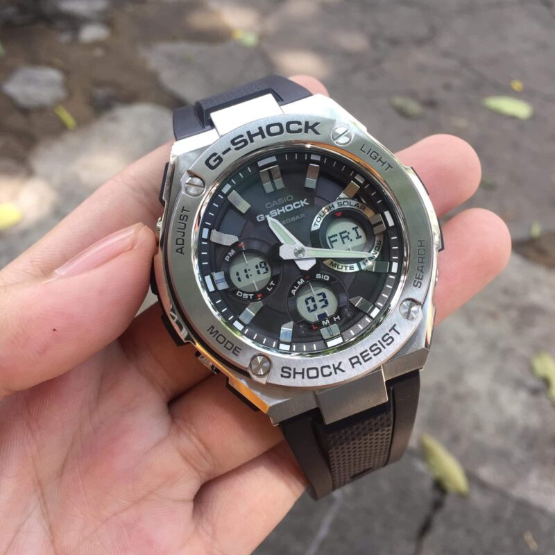 Đồng hồ nam Casio #Gshock GST-S110-1ADR dây nhựa cao cấp màu đen