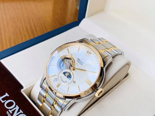 Đồng hồ nam ORIENT SUN & MOON OPEN HEART DEMI GOLD RA-AS0001S00B