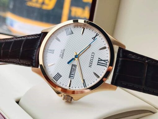 Citizen Quartz Classic Day Date Black Rose Gold TAG : BF2023-01H