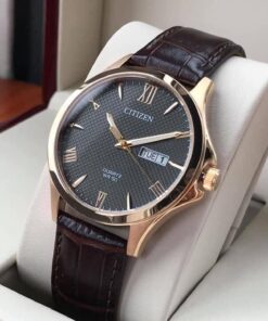 Citizen Quartz Classic Day Date Black Rose Gold TAG : BF2023-01H