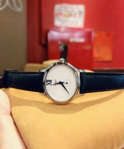 TISSOT T103.310.16.033.00 (mặt trắng, vỏ trắng, dây da đen)