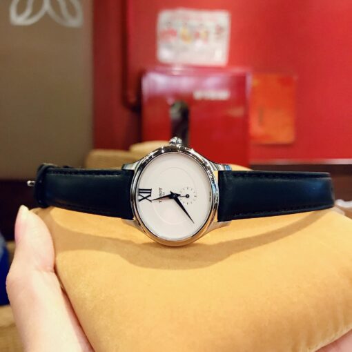 TISSOT T103.310.16.033.00 (mặt trắng, vỏ trắng, dây da đen)