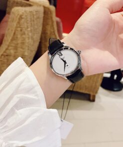 TISSOT T103.310.16.033.00 (mặt trắng, vỏ trắng, dây da đen)