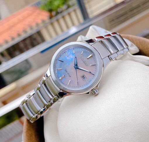 Đồng Hồ Citizen EW2520-56Y Nữ Eco-Drive Xà Cừ Lịch Ngày 30mm