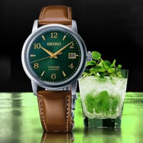 SEIKO SARY167 SRPE45J1 PRESAGE Cocktail Bar Mojito Guilloche Style Pattern  Dial - Benwatchs chuyên cung cấp đồng hồ chính hãng giá tốt