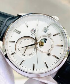 ĐỒNG HỒ ORIENT SUN & MOON GEN 5 TRẮNG - MÁY AUTOMATIC - NAM - DÂY DA (RA-AK0305S00C) (RA-AK0305S10B)