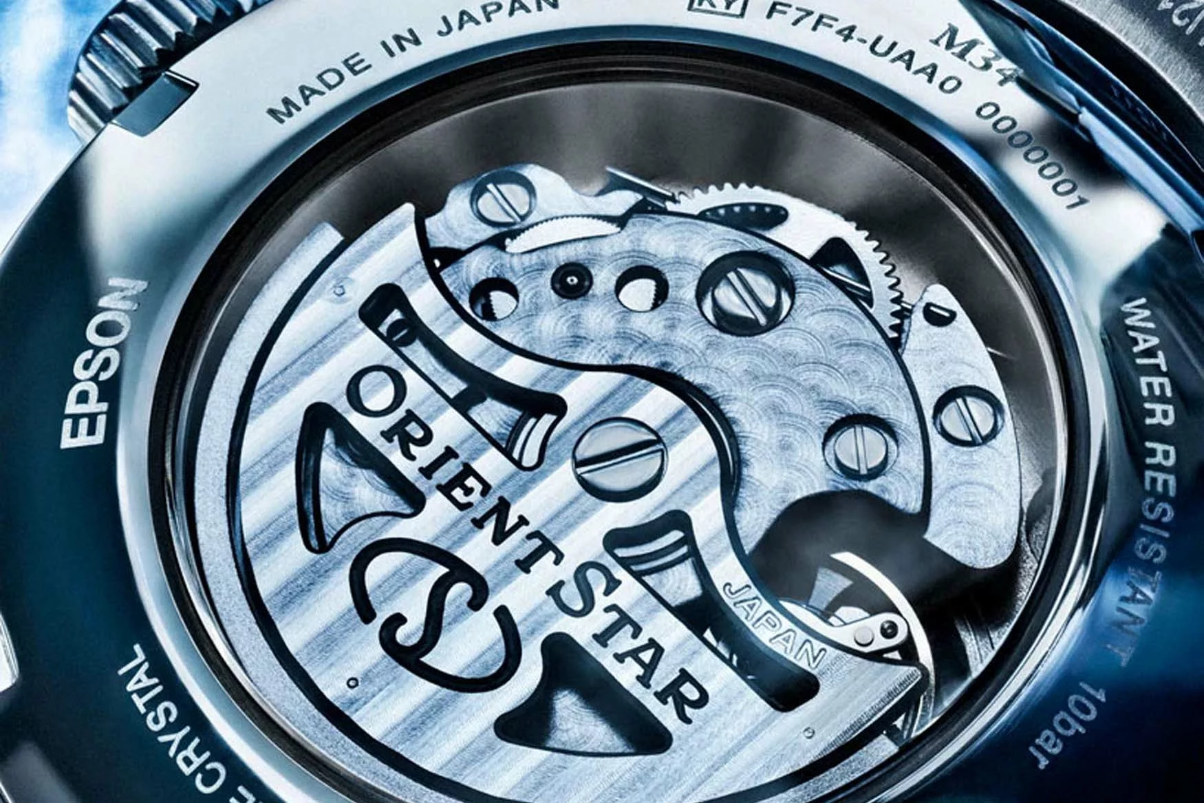 Mặt sau đồng hồ Orient Star Watch epson