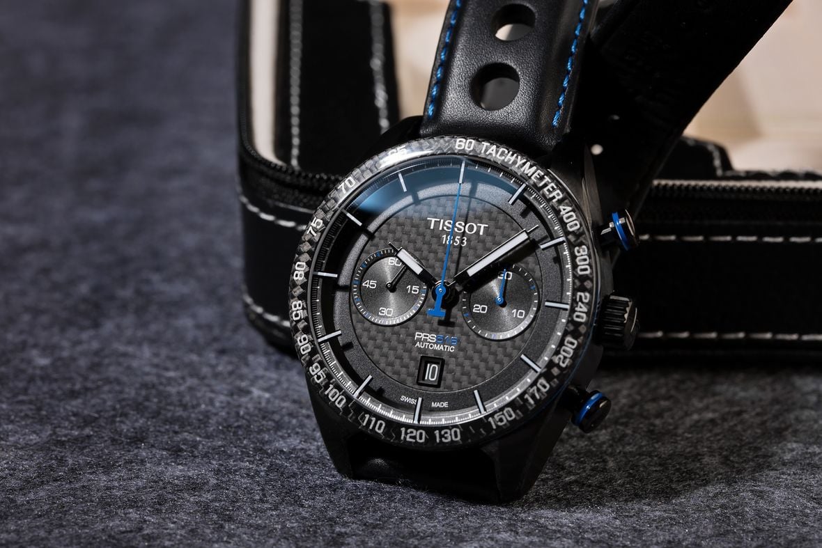 Đồng hồ bấm giờ đua xe Tissot PRS 516 sợi carbon
